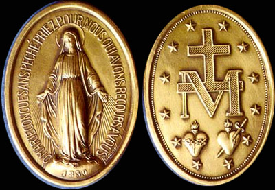 Miraculous Medal  Two Pillars: Holy Eucharist and Our Lady